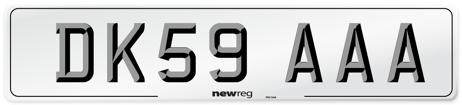 DK59 AAA Number Plate from New Reg